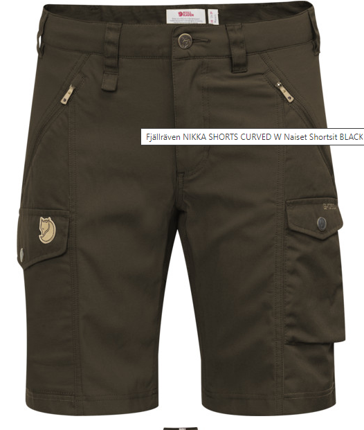 Fjallraven-NIKKA-SHORTS-CURVED-W-Naiset-Shortsit-BLACK